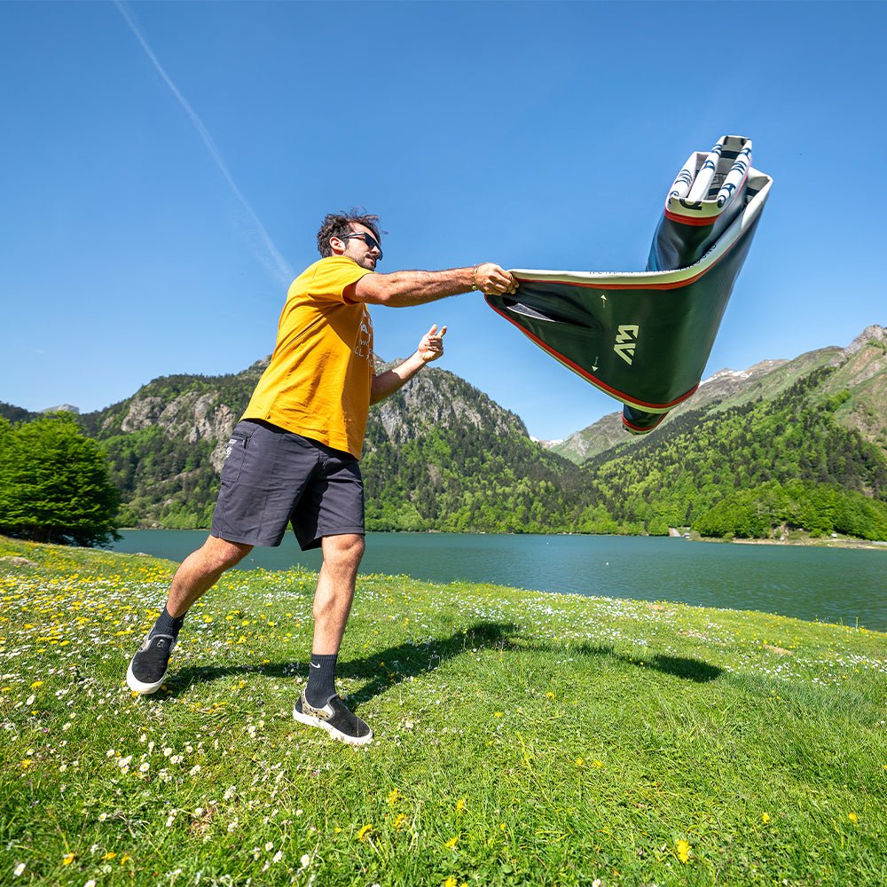 Aqua Marina Hyper BT-23HY02 Navy Touring SUP With Hydrodynamic Rail Edges & Adjustable Bungee, 12FT (SAK23285)