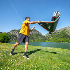 Aqua Marina Hyper BT-23HY02 Navy Touring SUP With Hydrodynamic Rail Edges & Adjustable Bungee, 12FT (SAK23285)