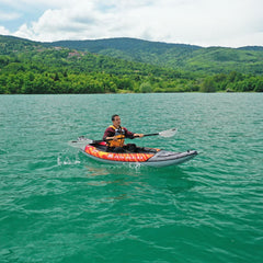 Aqua Marina Memba 330 1-Person Ultra Stiff Touring Kayak With Double Wall Fabric Floor, 10FT (SAK56789)