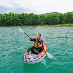 Aqua Marina Memba 330 1-Person Ultra Stiff Touring Kayak With Double Wall Fabric Floor, 10FT (SAK56789)