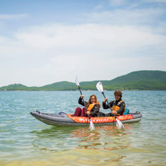 Aqua Marina Memba 390 Premium 2-Person Touring Kayak With DWF Deck And Paddles, 12FT (SAK17282)