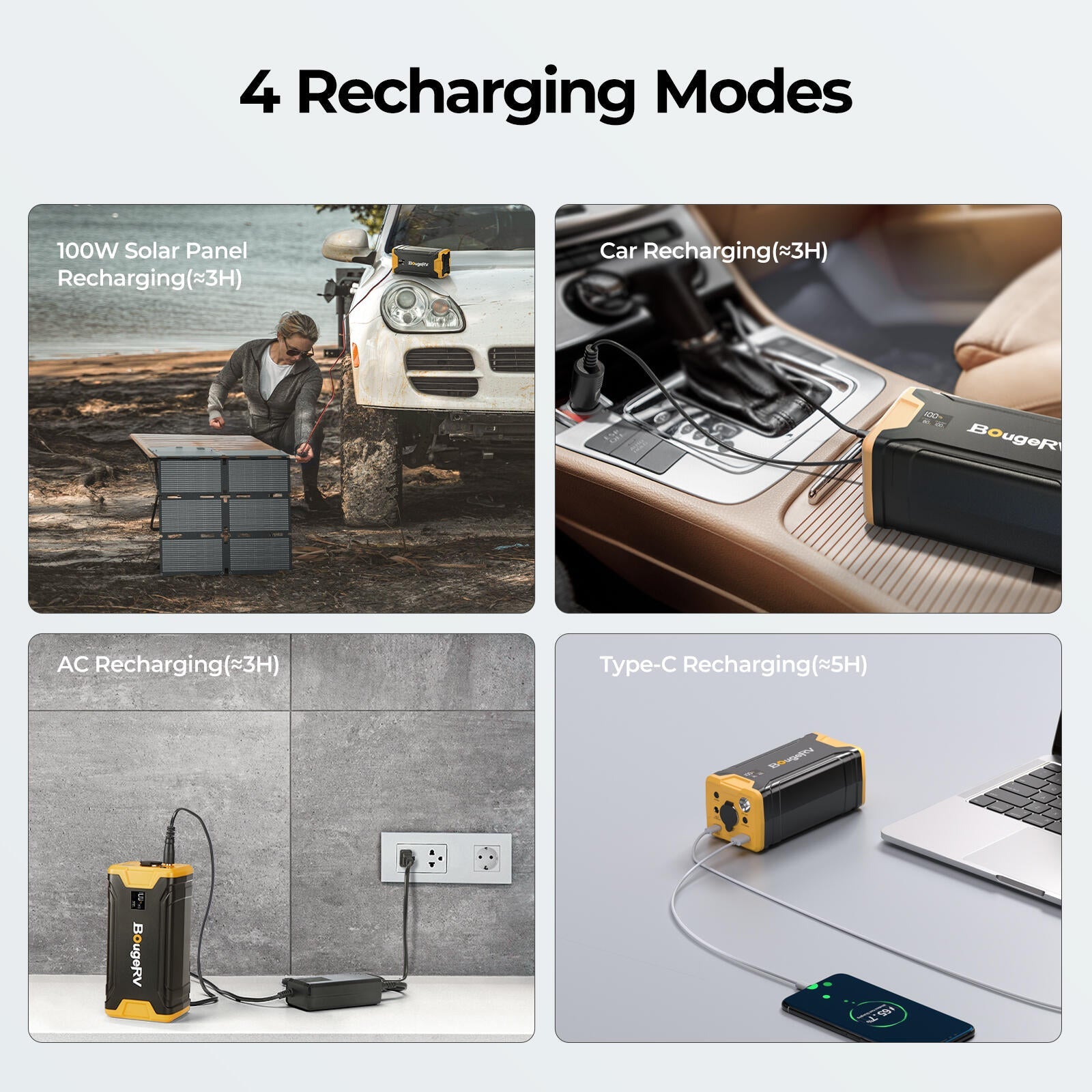 BougeRV 277WH Portable Power Station for Fridge