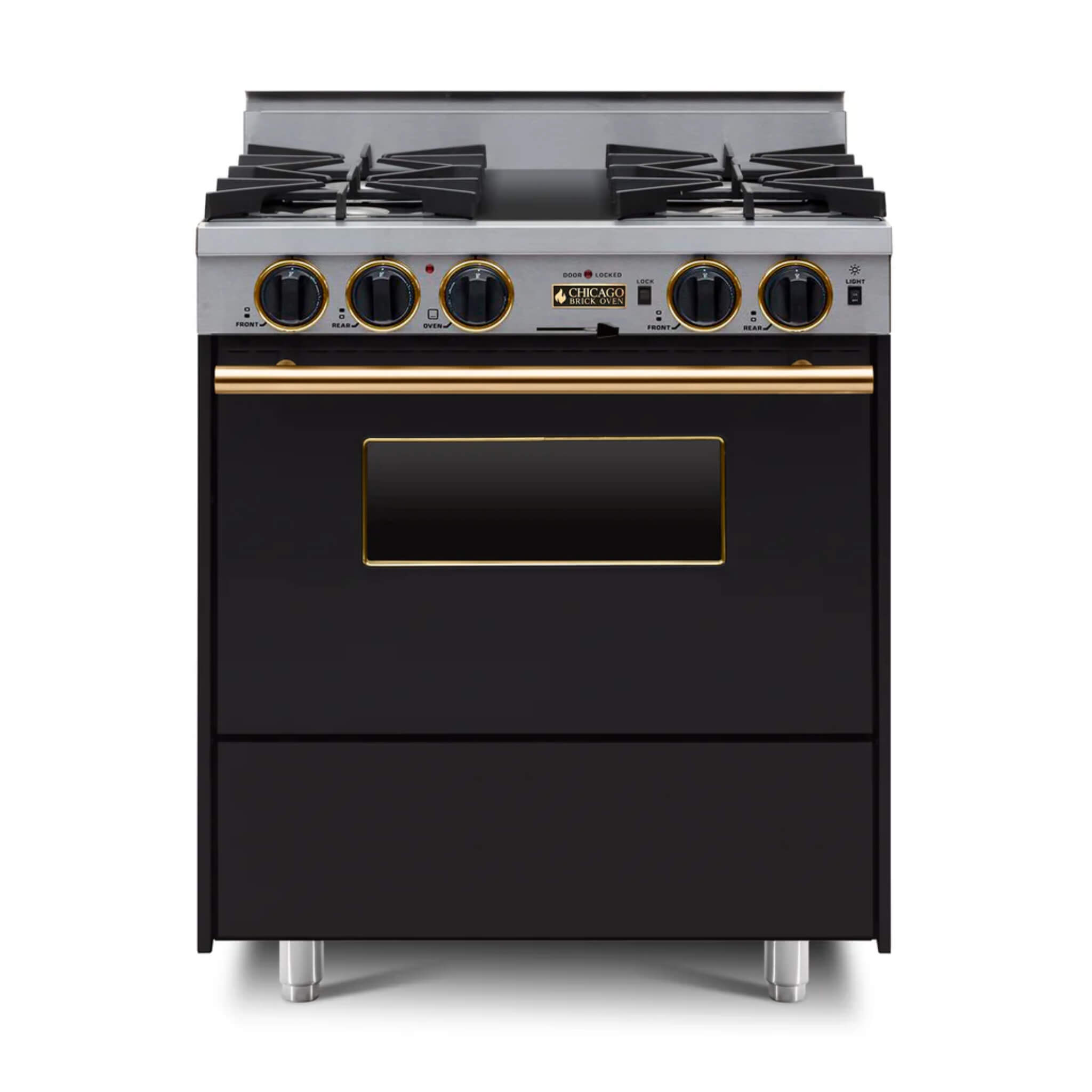 Chicago Brick Oven 30” Dual-Fuel Self-Cleaning Convection Range With Open Burners (SAK43568)