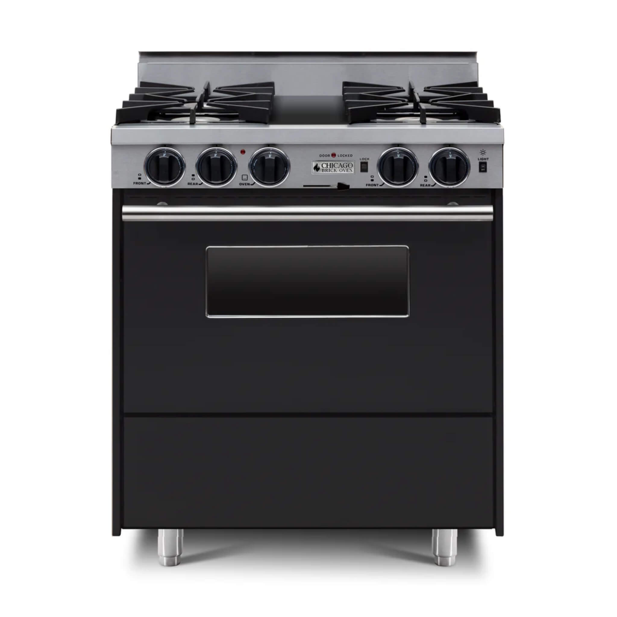 Chicago Brick Oven 30” Dual-Fuel Self-Cleaning Convection Range With Open Burners (SAK43568)