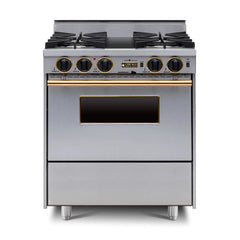 Chicago Brick Oven 30” Dual-Fuel Self-Cleaning Convection Range With Open Burners (SAK43568)