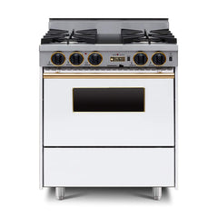 Chicago Brick Oven 30” Dual-Fuel Self-Cleaning Convection Range With Open Burners (SAK43568)