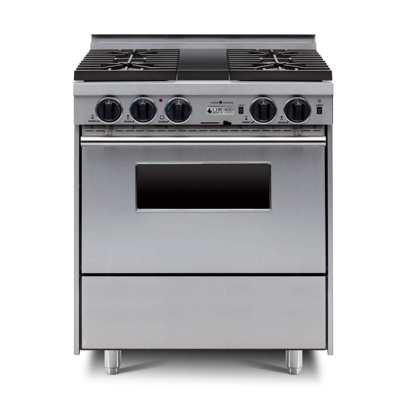 Chicago Brick Oven 30” Dual-Fuel Self-Cleaning Convection Range With Sealed Burners (SAK91342)