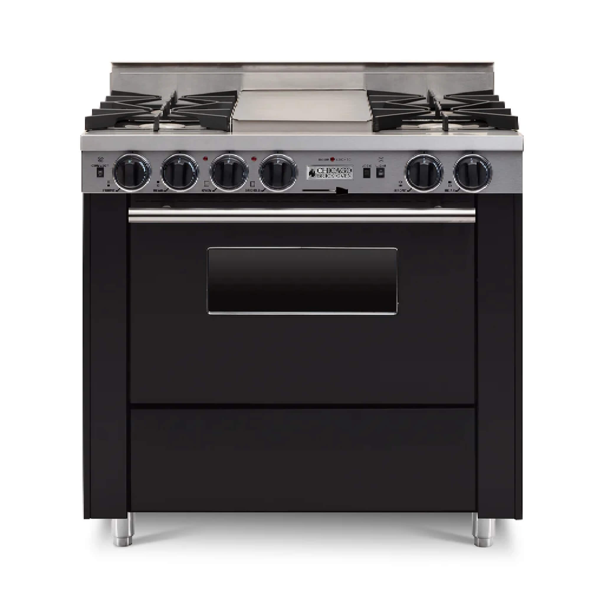 Chicago Brick Oven 36” Dual-Fuel Self-Cleaning Convection Range With Open Burners (SAK87235)