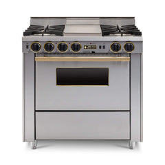 Chicago Brick Oven 36” Dual-Fuel Self-Cleaning Convection Range With Open Burners (SAK87235)