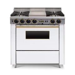 Chicago Brick Oven 36” Dual-Fuel Self-Cleaning Convection Range With Open Burners (SAK87235)