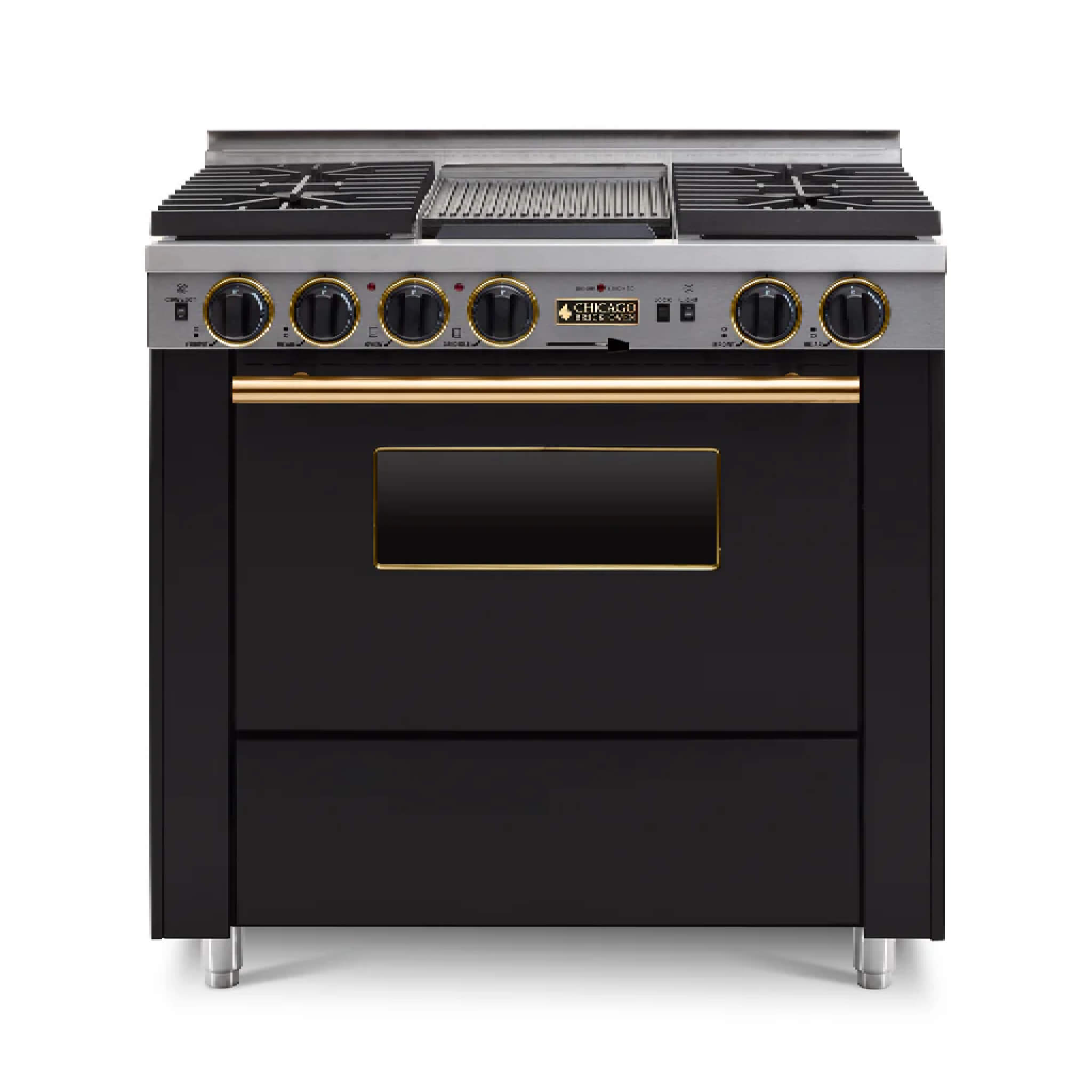Chicago Brick Oven 36” Dual-Fuel Self-Cleaning Convection Range With Sealed Burners (SAK40567)
