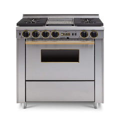 Chicago Brick Oven 36” Dual-Fuel Self-Cleaning Convection Range With Sealed Burners (SAK40567)