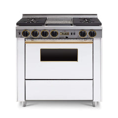 Chicago Brick Oven 36” Dual-Fuel Self-Cleaning Convection Range With Sealed Burners (SAK40567)