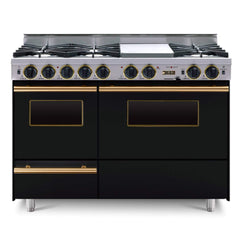 Chicago Brick Oven 48" Dual Fuel Self-Cleaning Convection Range With Open Burners (SAK23178)