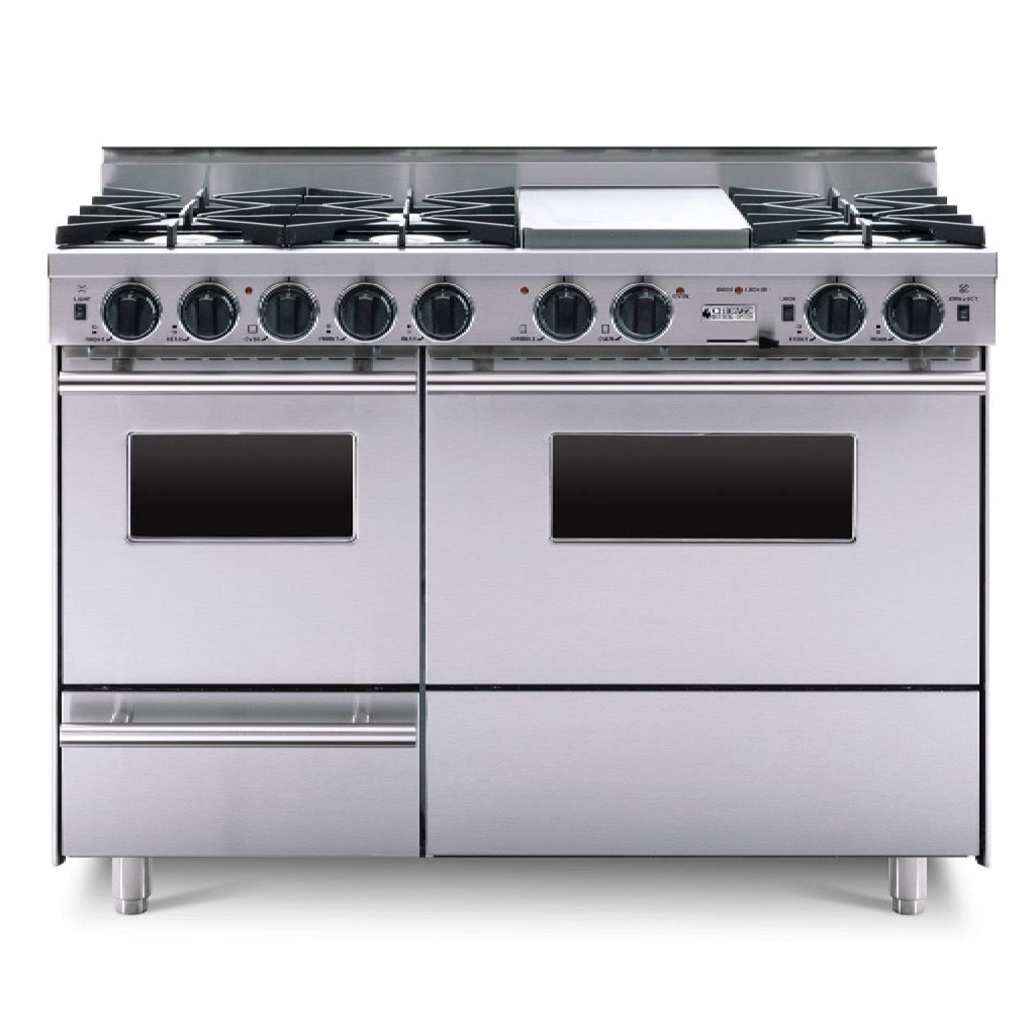 Chicago Brick Oven 48" Dual Fuel Self-Cleaning Convection Range With Open Burners (SAK23178)