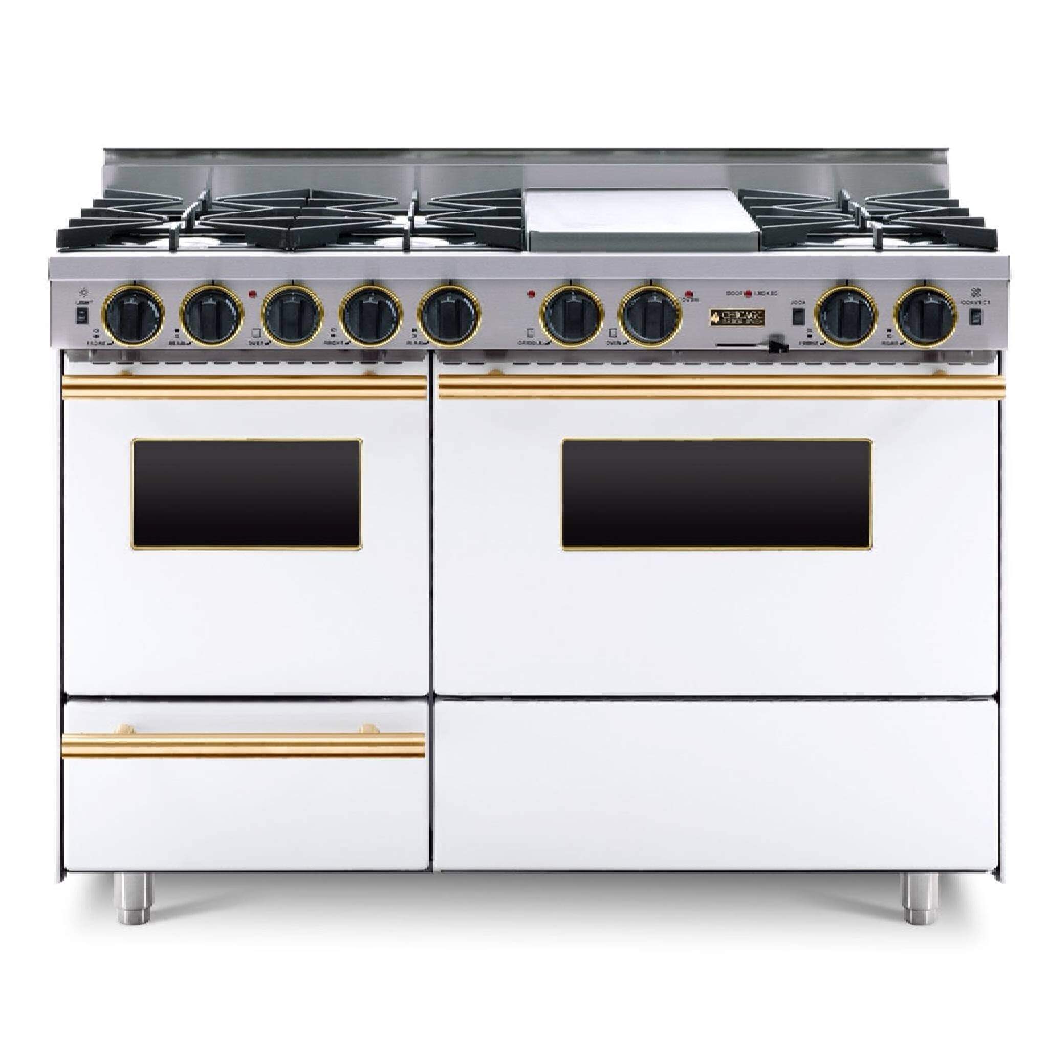 Chicago Brick Oven 48" Dual Fuel Self-Cleaning Convection Range With Open Burners (SAK23178)