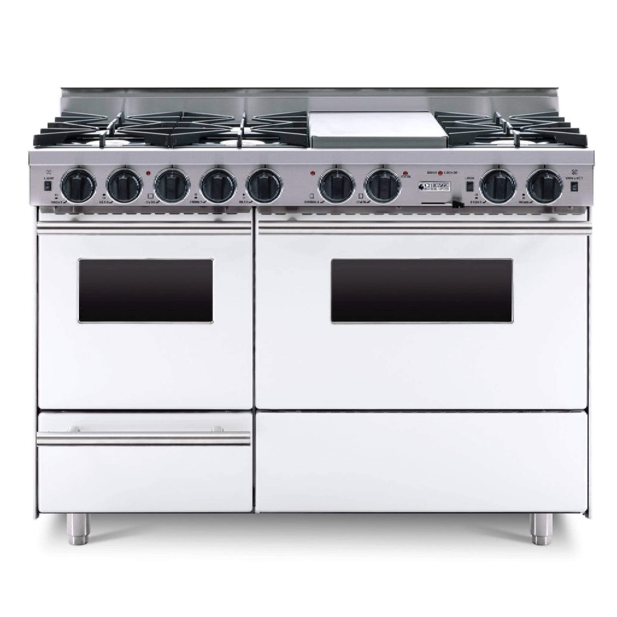 Chicago Brick Oven 48" Dual Fuel Self-Cleaning Convection Range With Open Burners (SAK23178)