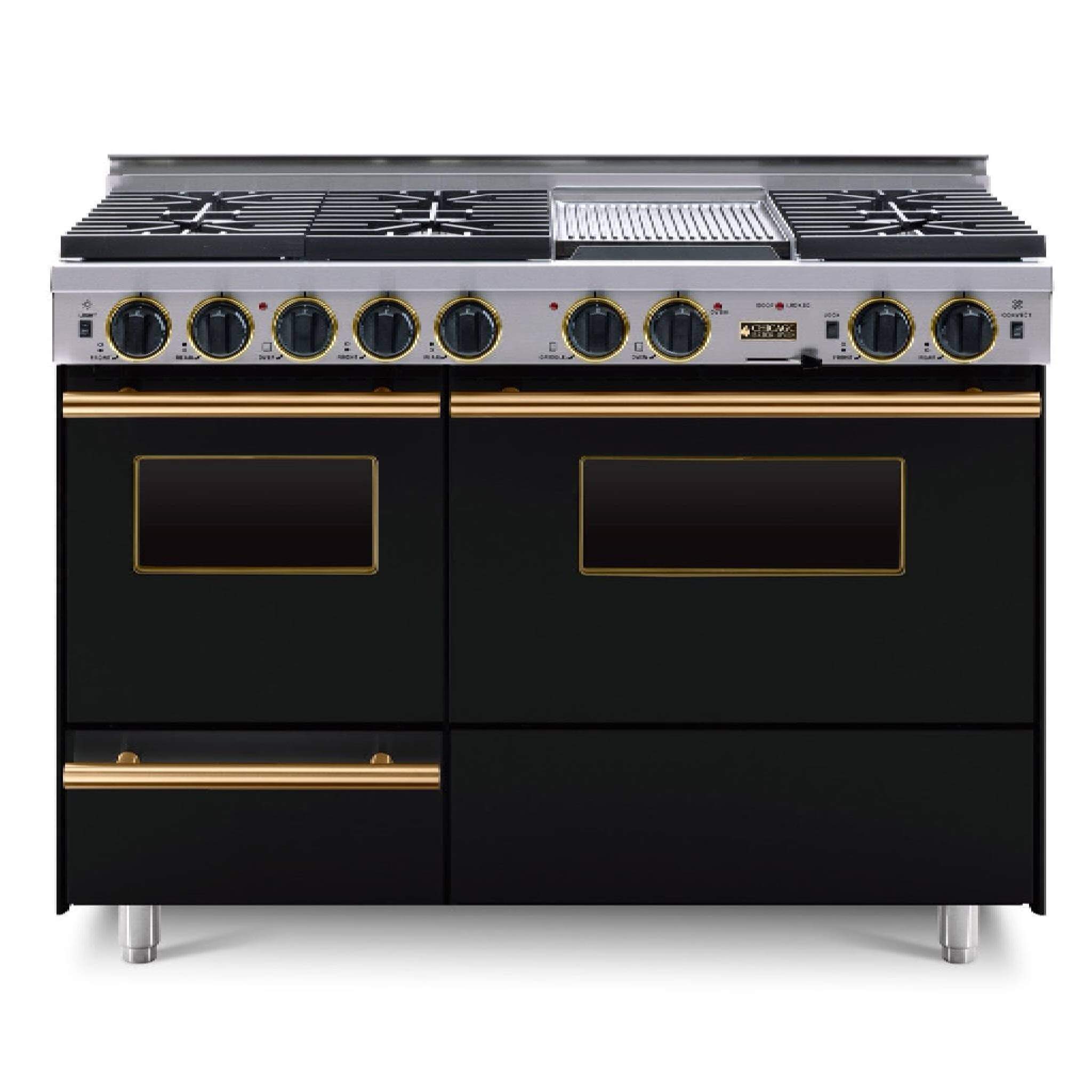 Chicago Brick Oven 48" Dual Fuel Self-Cleaning Convection Range With Sealed Burners (SAK68543)