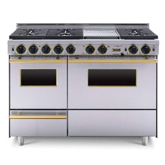 Chicago Brick Oven 48" Dual Fuel Self-Cleaning Convection Range With Sealed Burners (SAK68543)