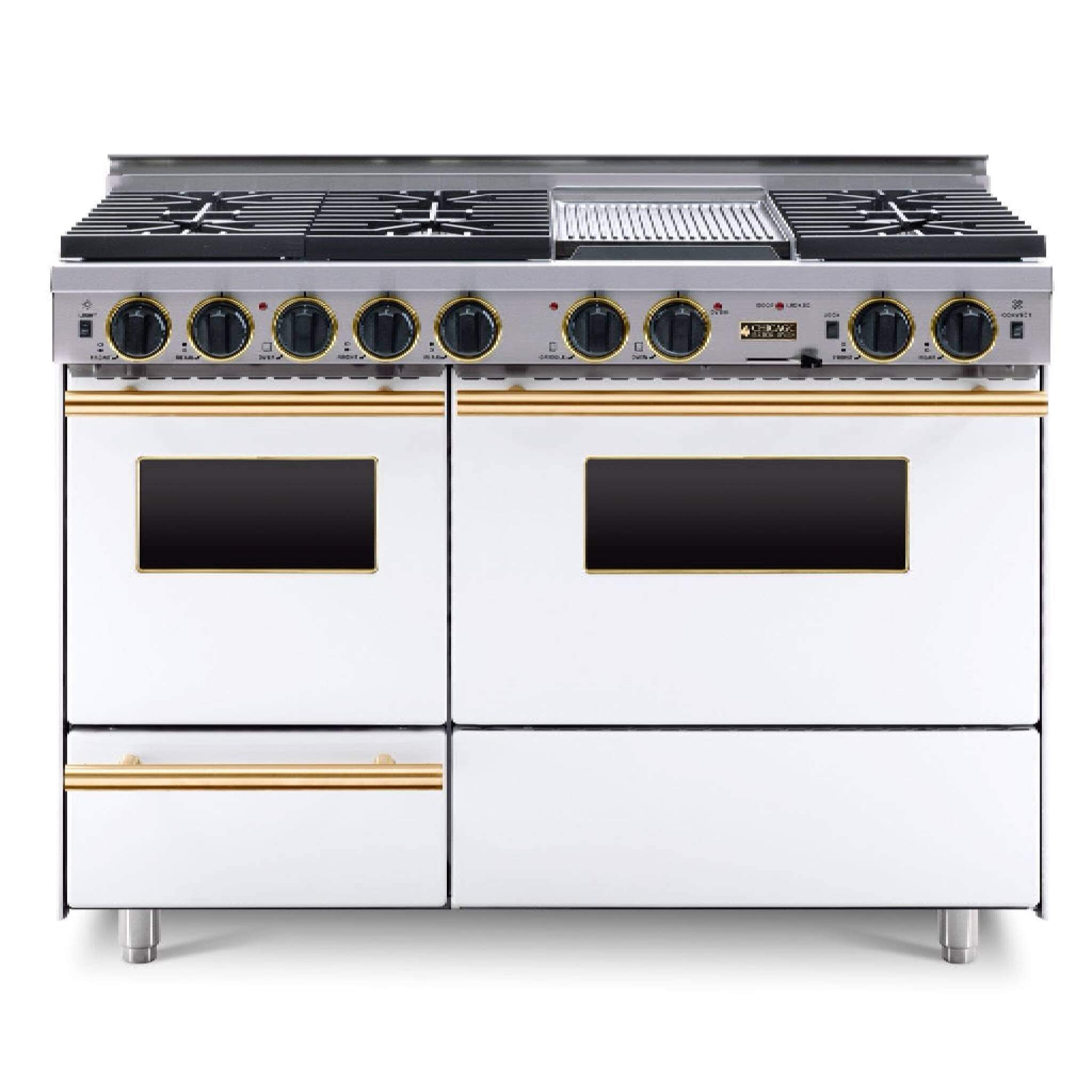 Chicago Brick Oven 48" Dual Fuel Self-Cleaning Convection Range With Sealed Burners (SAK68543)