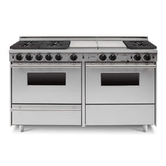 Chicago Brick Oven 60" Dual Fuel Self-Cleaning Convection Range With Sealed Burners (SAK47901)