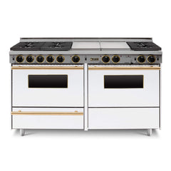 Chicago Brick Oven 60" Dual Fuel Self-Cleaning Convection Range With Sealed Burners (SAK47901)