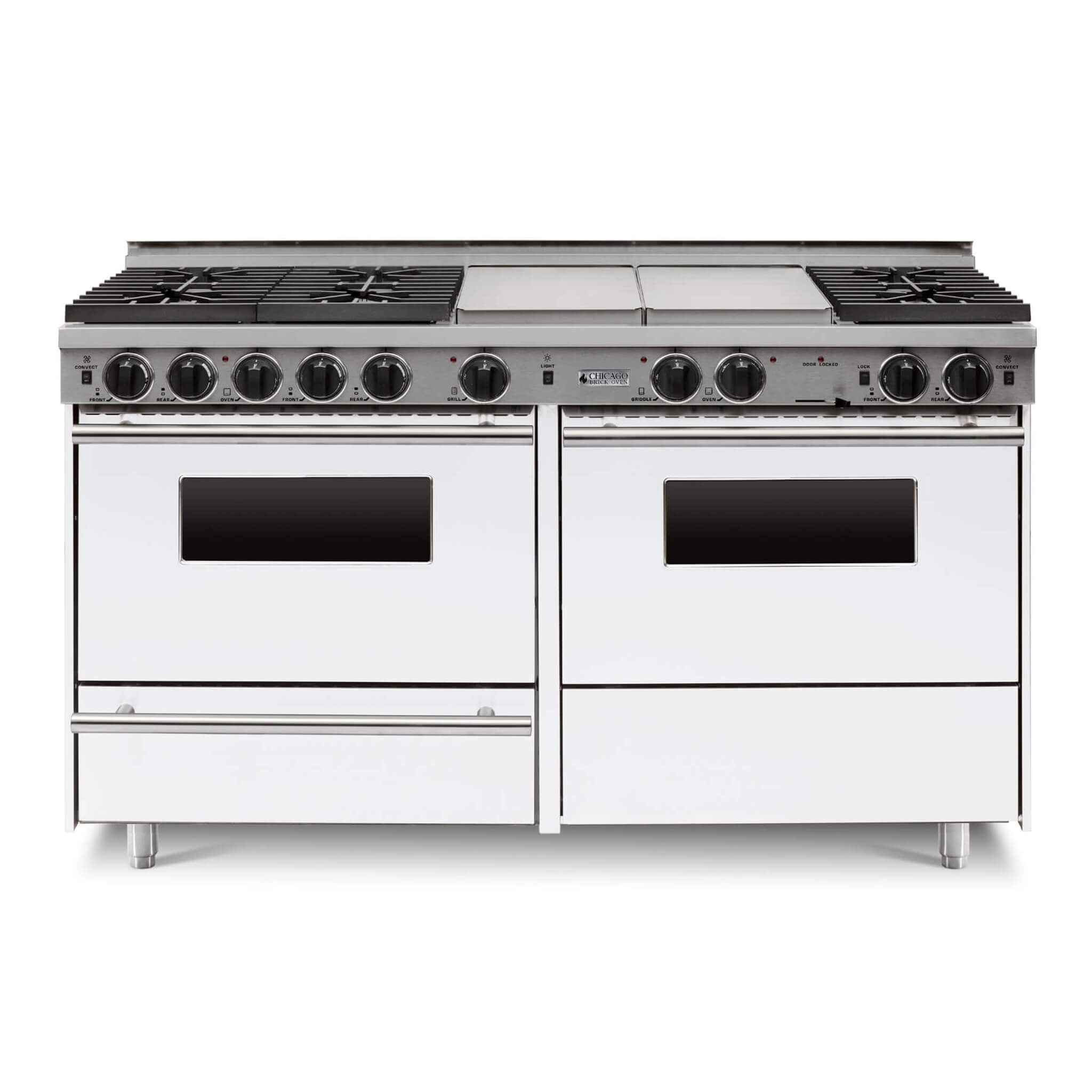 Chicago Brick Oven 60" Dual Fuel Self-Cleaning Convection Range With Sealed Burners (SAK47901)