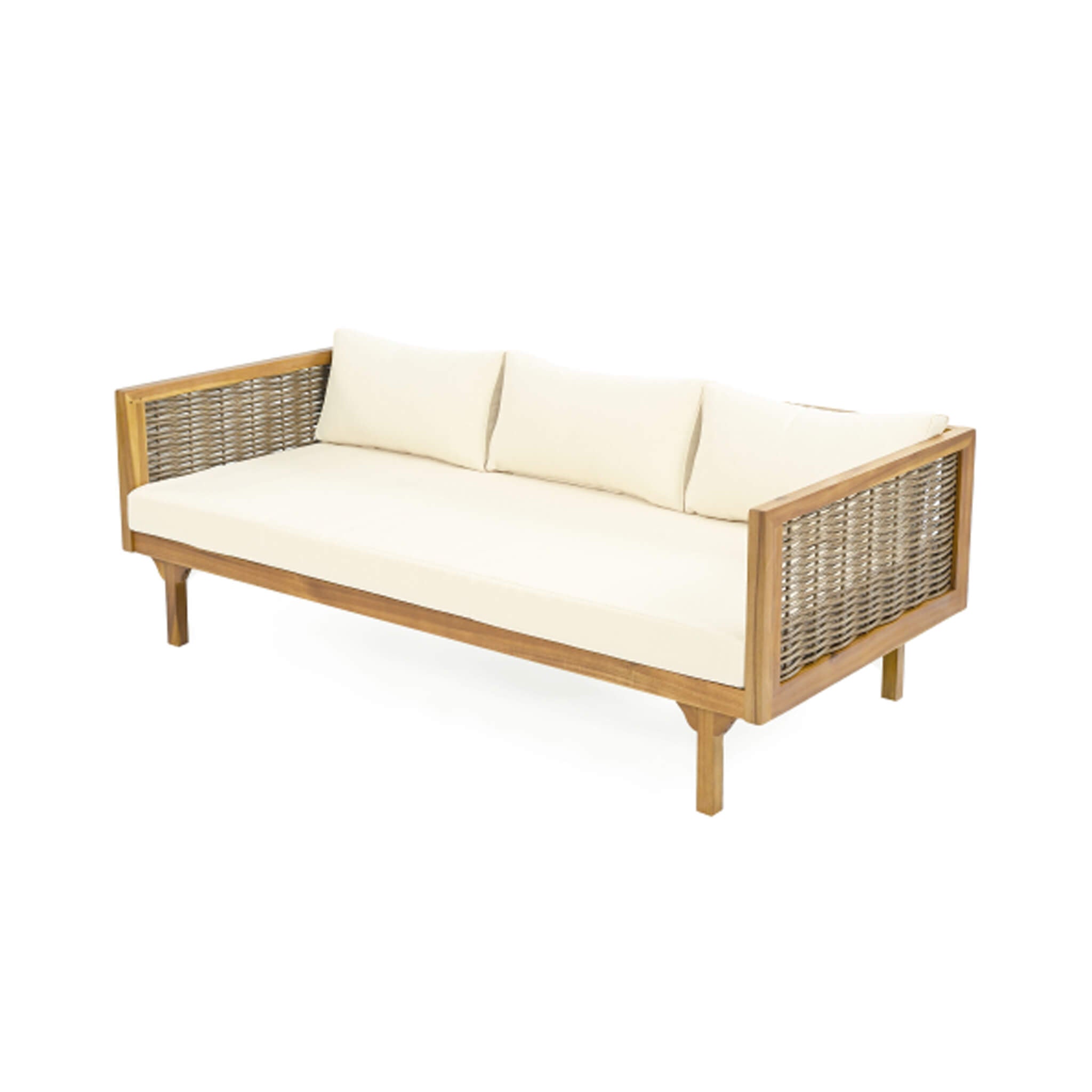 Claremont 3-Seater Acacia Wood Daybed Sofa With Water-Resistant Cushions (SAK65773)