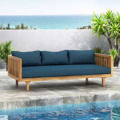Claremont 3-Seater Acacia Wood Daybed Sofa With Water-Resistant Cushions (SAK65773)