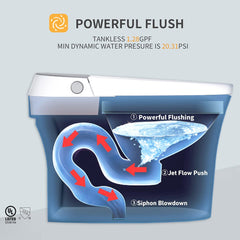 CNS Premium Smart Tankless Bidet Toilet W/ Auto Open & Close Lid (95371482)