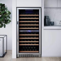 Edgestar Premium 101 Bottle Capacity Built In Dual Zone Wine Cooler, 24" (SAK92835)