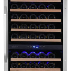 Edgestar 141 Bottle Capacity Freestanding Dual Zone Wine Cooler With Interior Lighting, 24" (SAK49245)