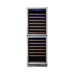 Edgestar 142 Bottle Built-In Dual Zone Double Door Wine Cooler With Door Lock, 24" (SAK30742)