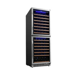 Edgestar 142 Bottle Built-In Dual Zone Double Door Wine Cooler With Door Lock, 24" (SAK30742)