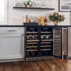 Edgestar 30" Wide 56 Bottle Capacity Built-In French Door Wine Cooler With Door Locks (SAK56381)