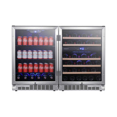 Edgestar 48" Built-In Side-by-Side Wine & Beverage Center With 142 Can And 46 Bottle Capacity (SAK82552)