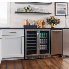 Edgestar 30" Wide 28 Bottle Built In Dual Zone Beverage Center With 86 Can Capacity (SAK35972)