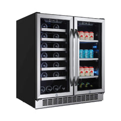 Edgestar 30" Wide 28 Bottle Built In Dual Zone Beverage Center With 86 Can Capacity (SAK35972)