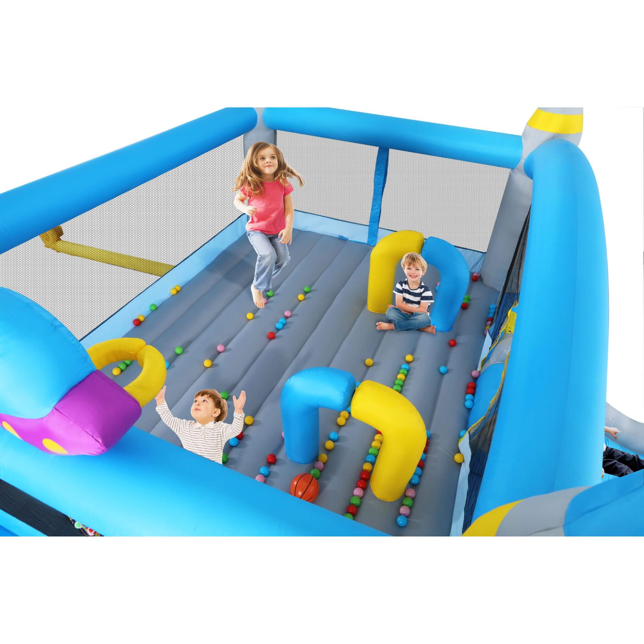 Extra Large Multifunctional Jump 'N Slide Inflatable Bouncer With Blower (SAK81243)