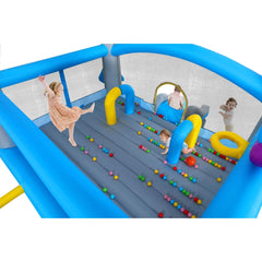 Extra Large Multifunctional Jump 'N Slide Inflatable Bouncer With Blower (SAK81243)