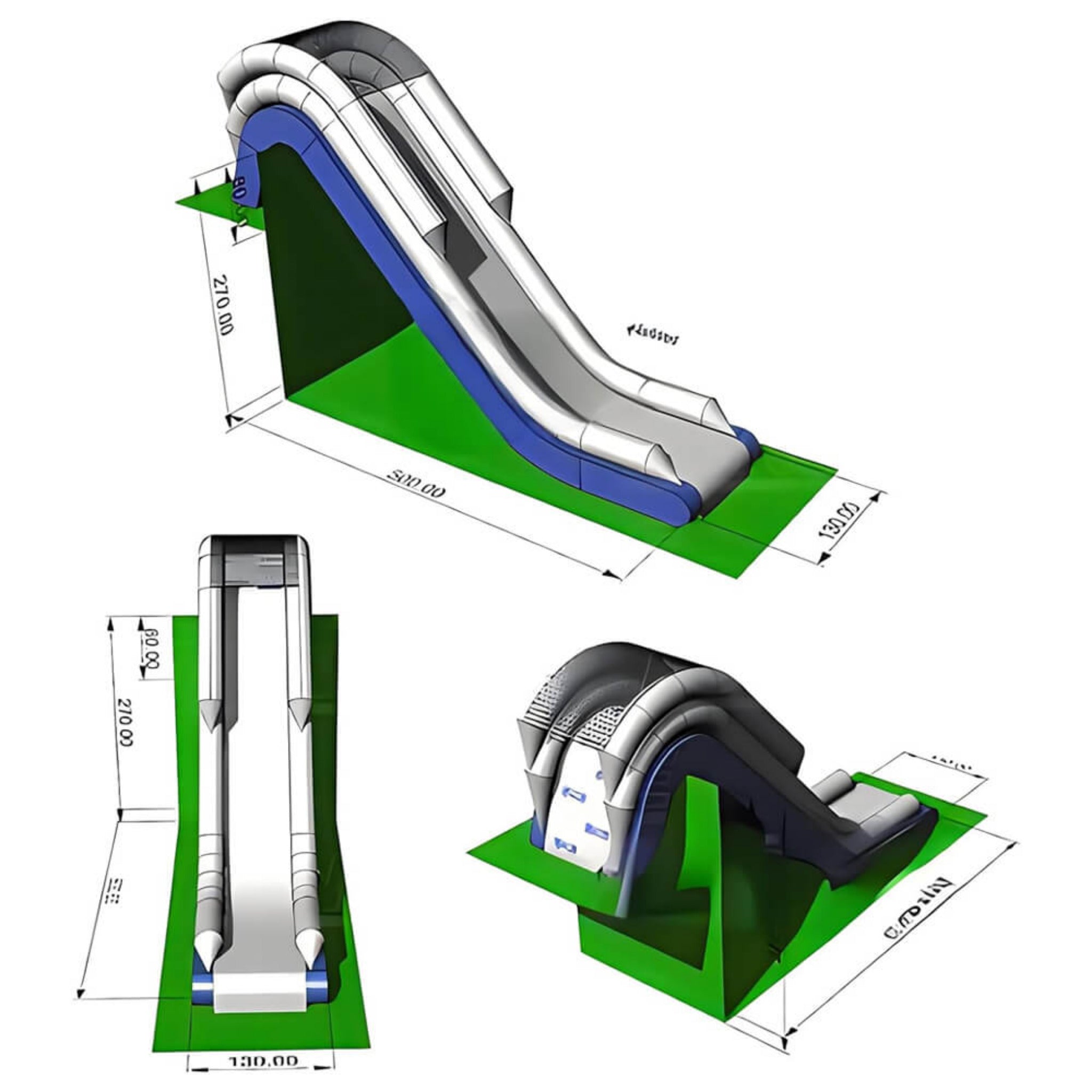 Extra Large Inflatable Private Dock Swimming Pool Yacht Water Slide With Safety Net And Electric Air Pump (SAK14286)