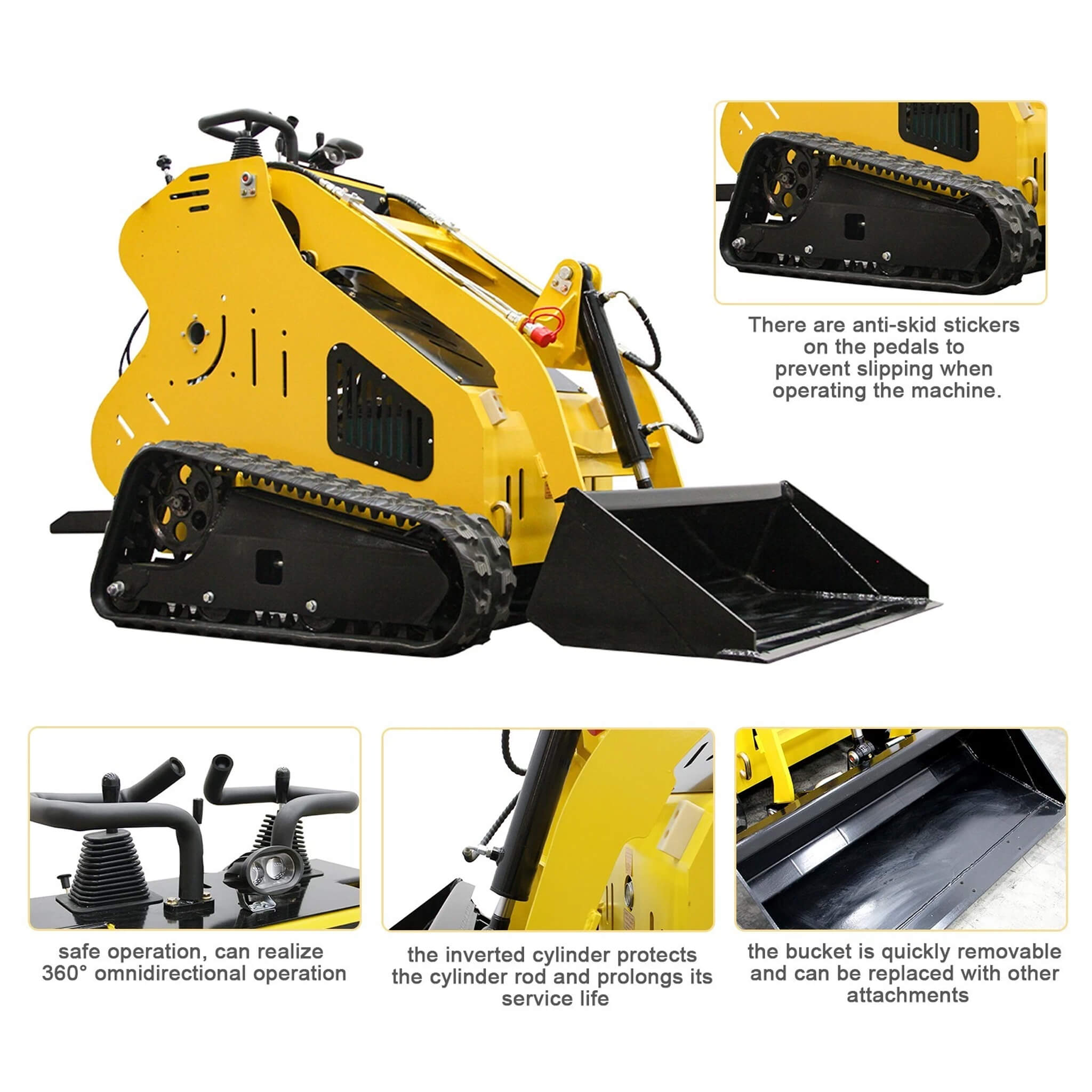 Heavy Duty 13HP Mini Skid Steer Loader Crawler With Bucket (SAK34261)