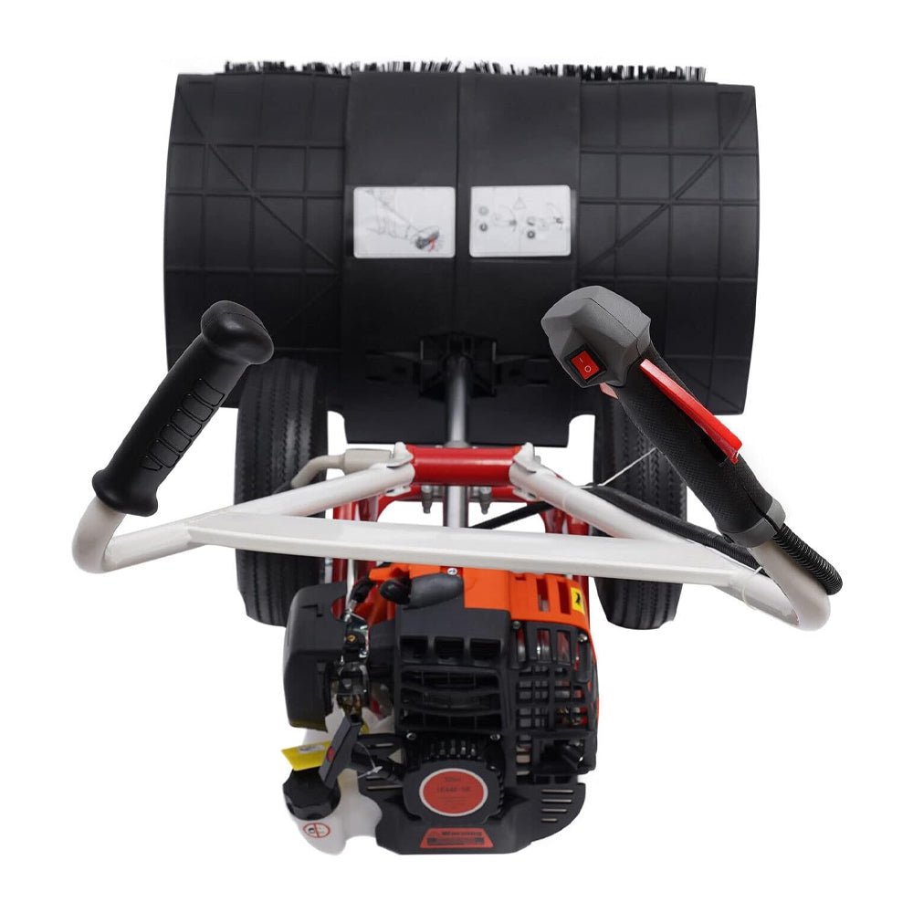 Heavy Duty 2.5HP 2-Stroke 52CC Gas-Powered Walk-Behind Brush Sweeper Broom, 24" (97138624)