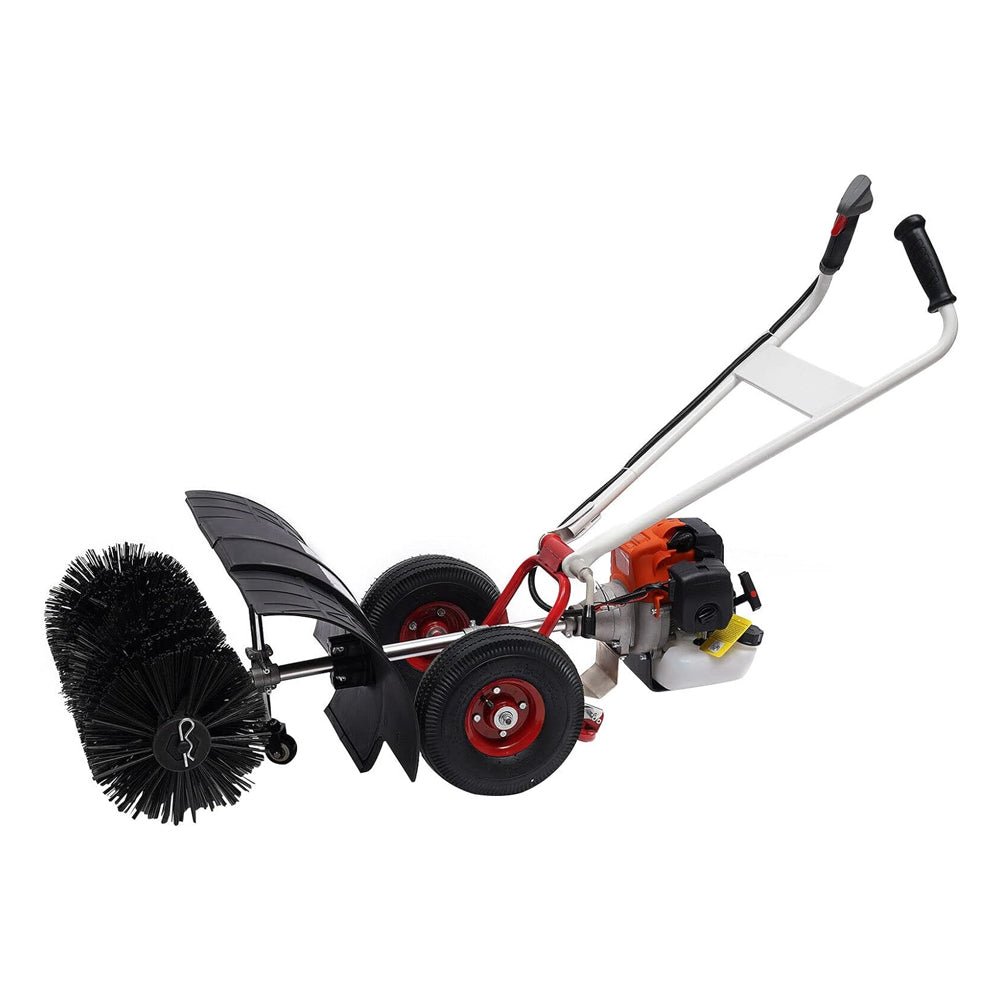 Heavy Duty 2.5HP 2-Stroke 52CC Gas-Powered Walk-Behind Brush Sweeper Broom, 24" (97138624)