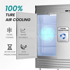 Heavy Duty 54" 2-Door Stainless Steel Commercial Freezer With OmniSmart Temperature Control (SAK91765)