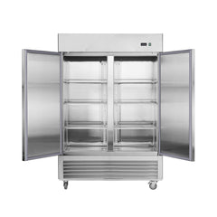 Heavy Duty 54" Stainless Steel 2-Door Reach-In Upright Commercial Freezer (SAK66598)