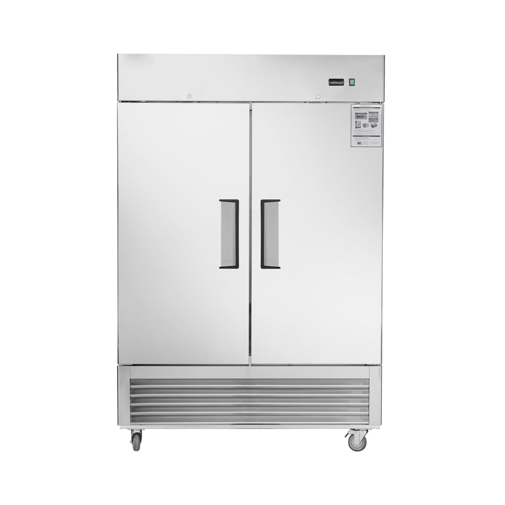 Heavy Duty 54" Stainless Steel 2-Door Reach-In Upright Commercial Freezer (SAK66598)