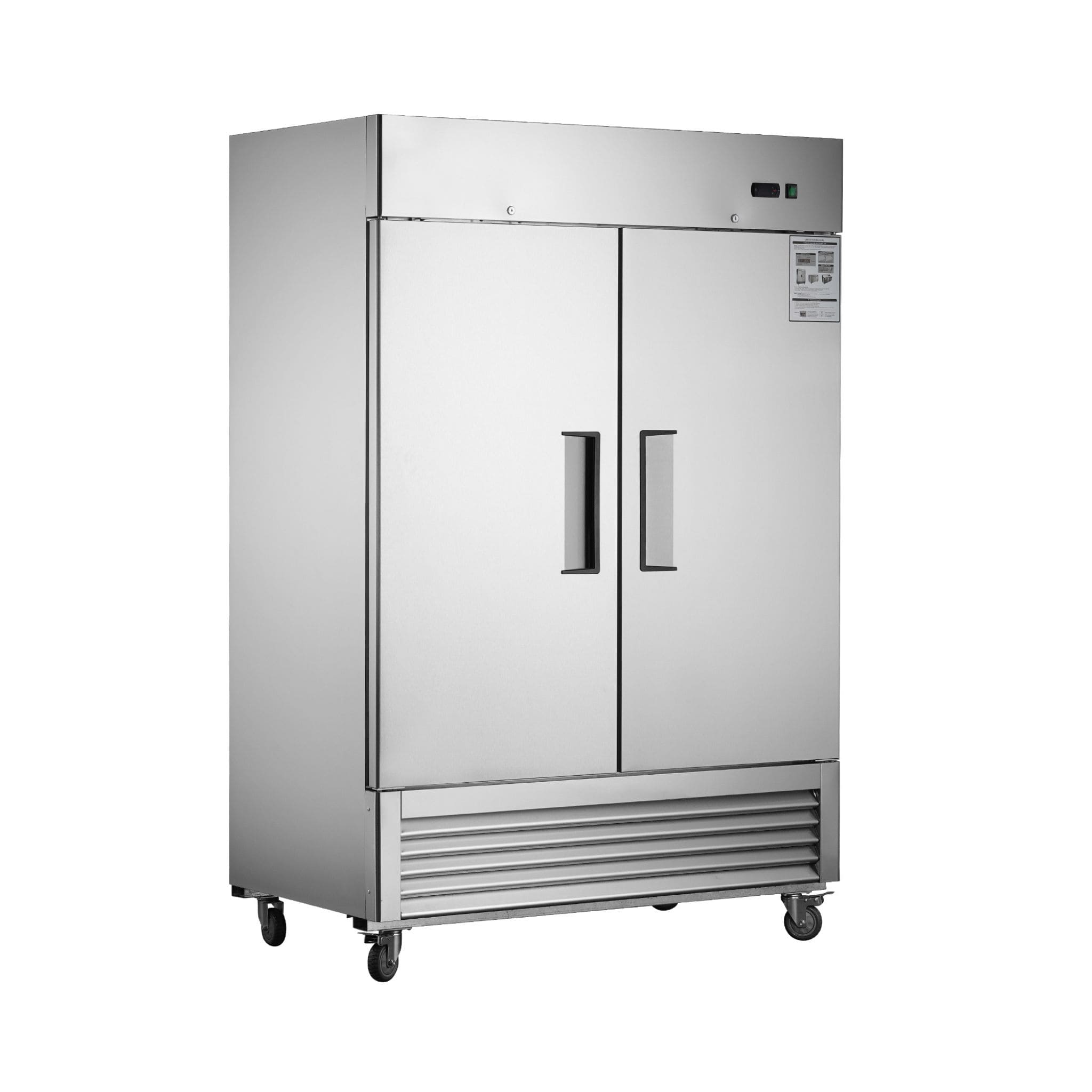 Heavy Duty 54" Stainless Steel 2-Door Reach-In Upright Commercial Freezer (SAK66598)