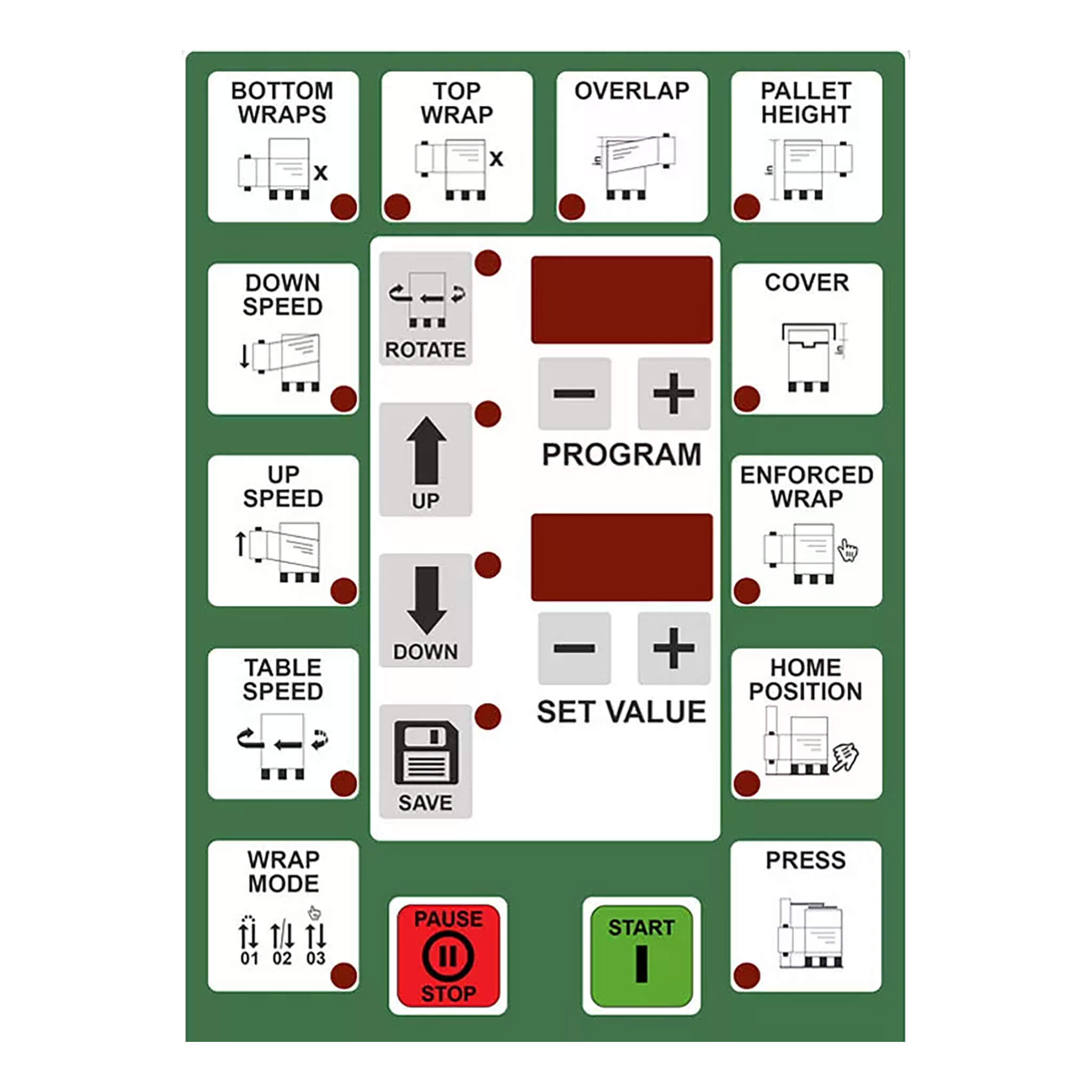 Heavy Duty Commercial Pallet Carousel Shrink Wrapping Skid Turntable Machine (SAK62410)