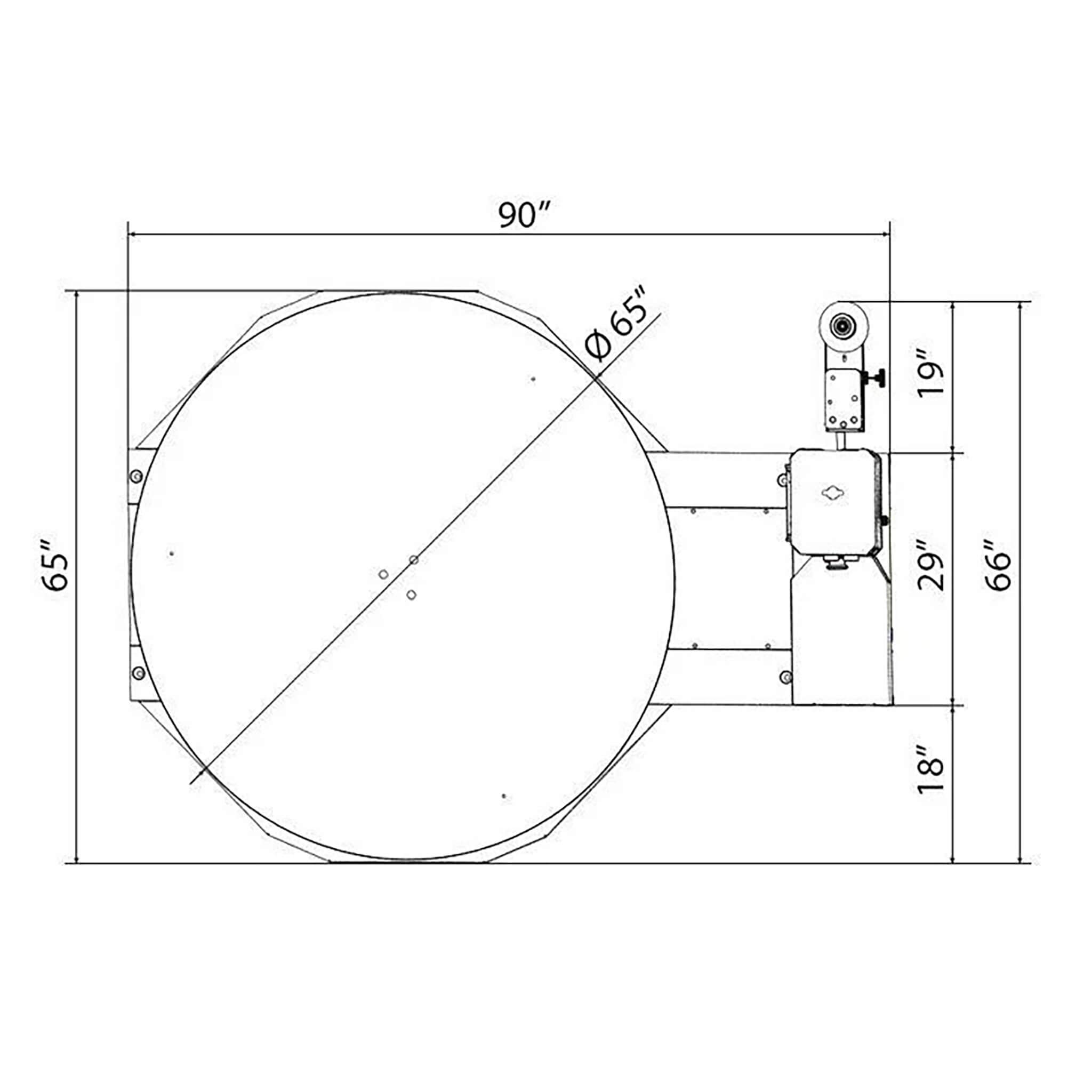 Heavy Duty Commercial Pallet Carousel Shrink Wrapping Skid Turntable Machine (SAK62410)